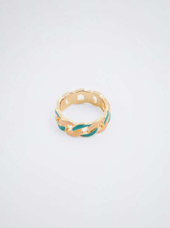 Anel esmaltado - Multicolorido