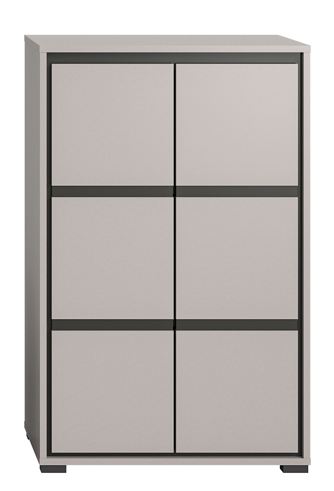 Schuhkommode Jaru Grau Nachbildung/Schwarz B/H/T 103x65x37cm