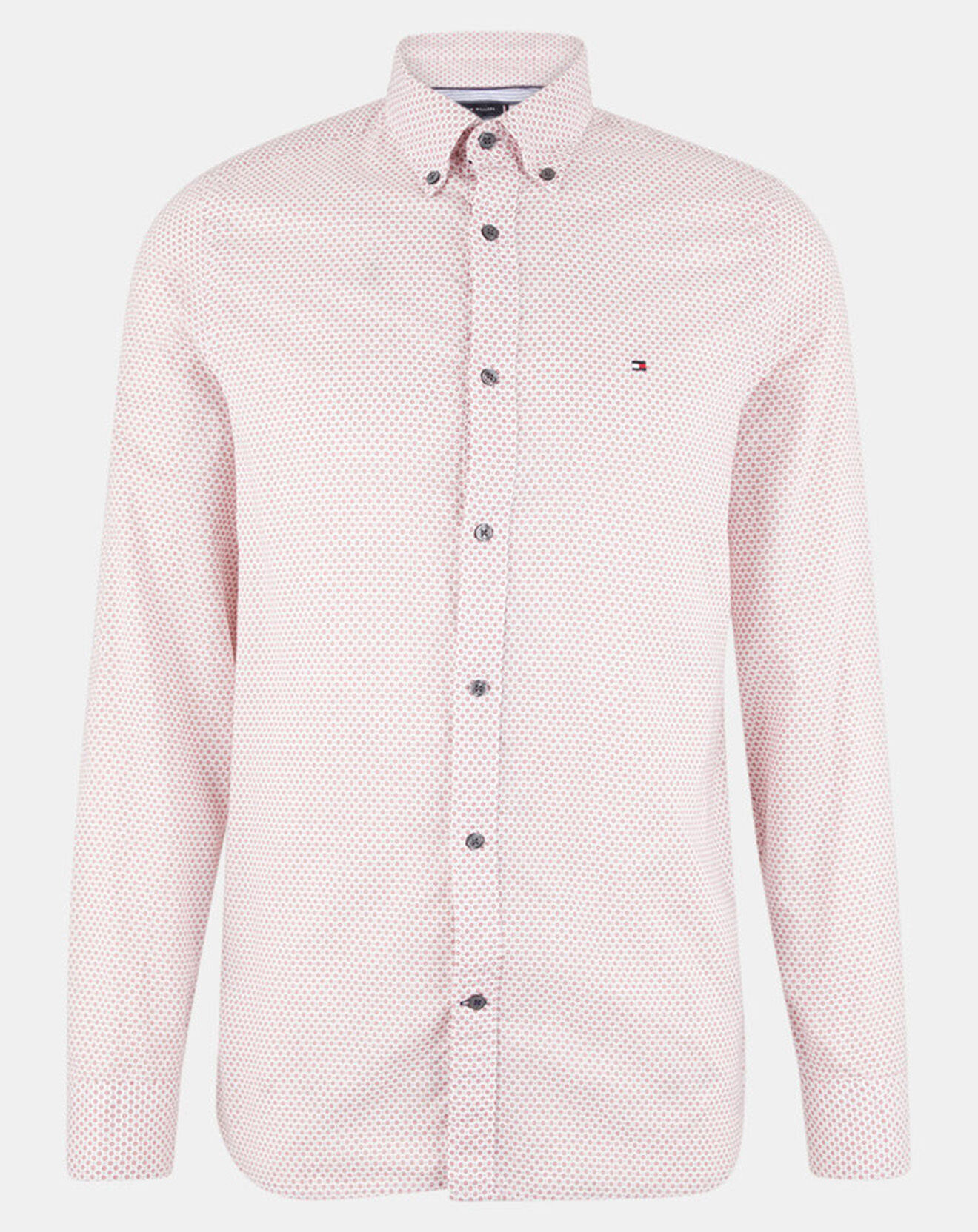 Tommy Hilfiger Chemise Slim Oxford imprimée blanc/rose