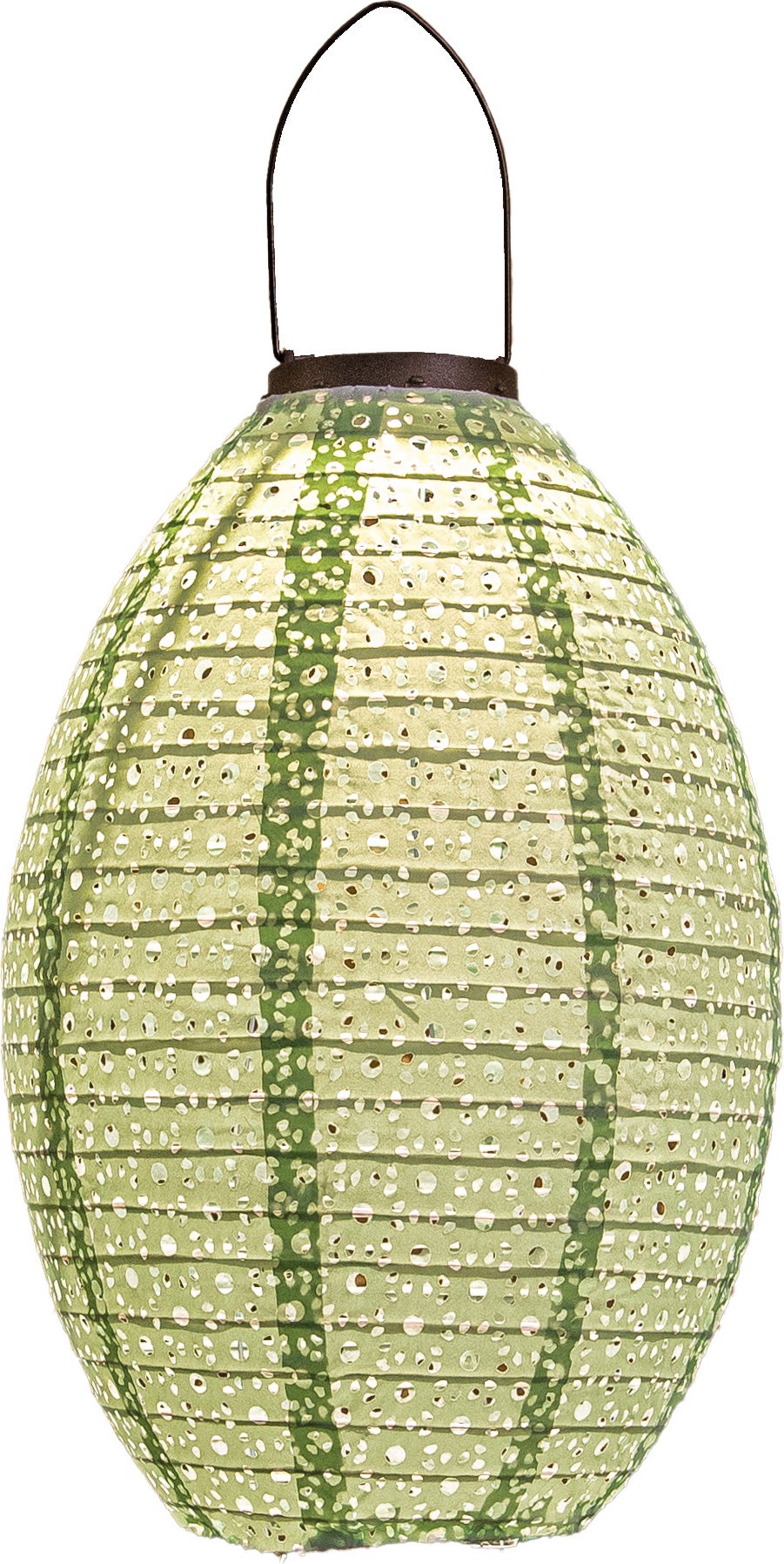 Anna's Collection solar lampion groen D 22 H 32 cm