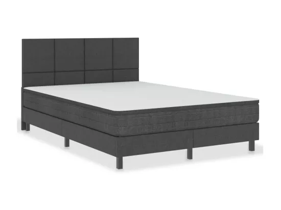 Sommier tapissier Gris foncé Tissu 140x200 cm
