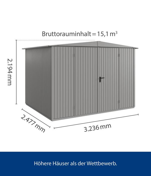 Hörmann Berry-Gerätehaus Classic-S Typ 3,