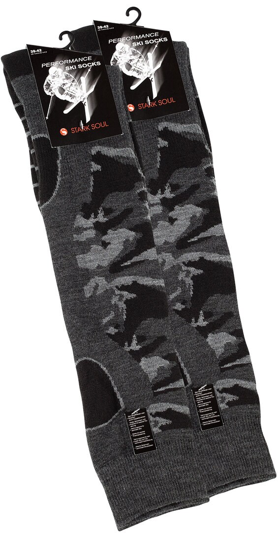 Stark Soul® Skisocken 2 Paar Kniestrümpfe Camouflage