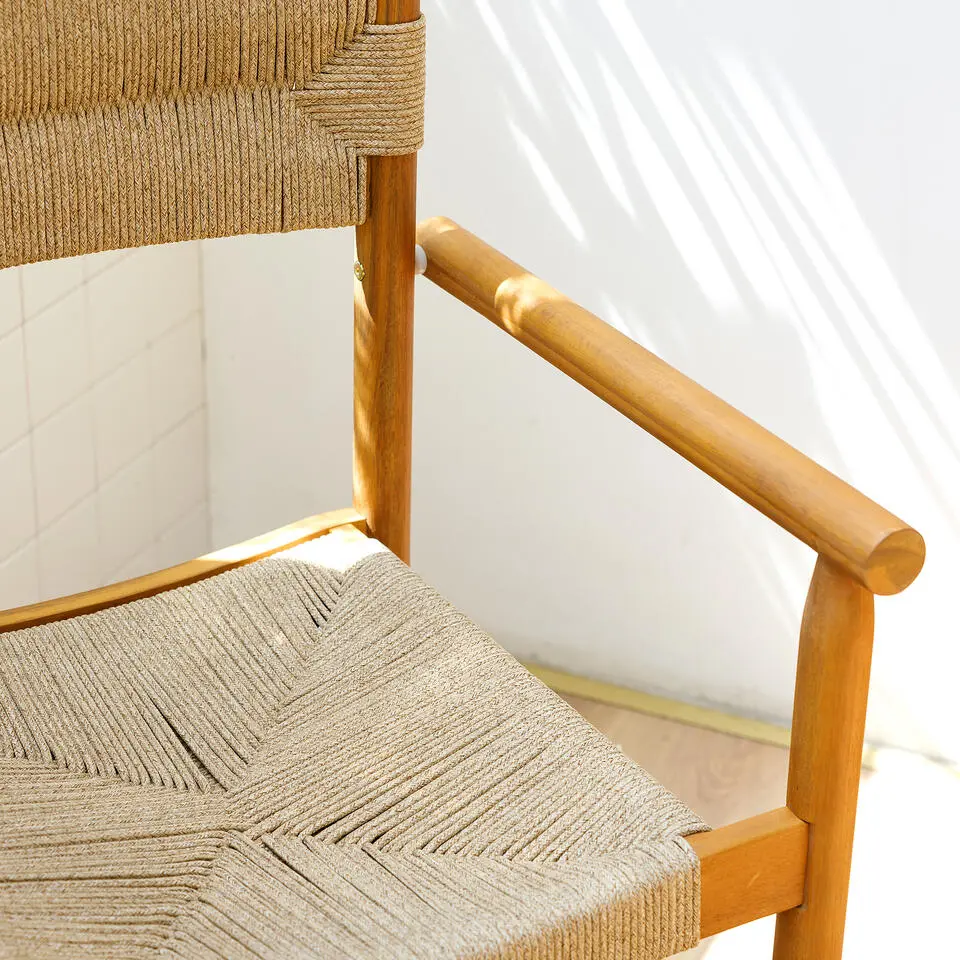 Set van 2 tuinstoelen van massief acaciahout