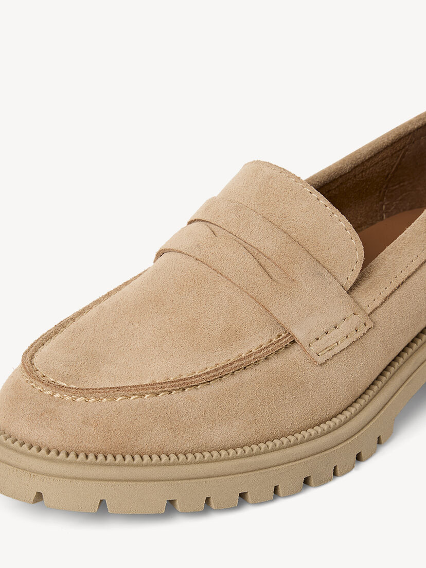Leren Instappers - beige