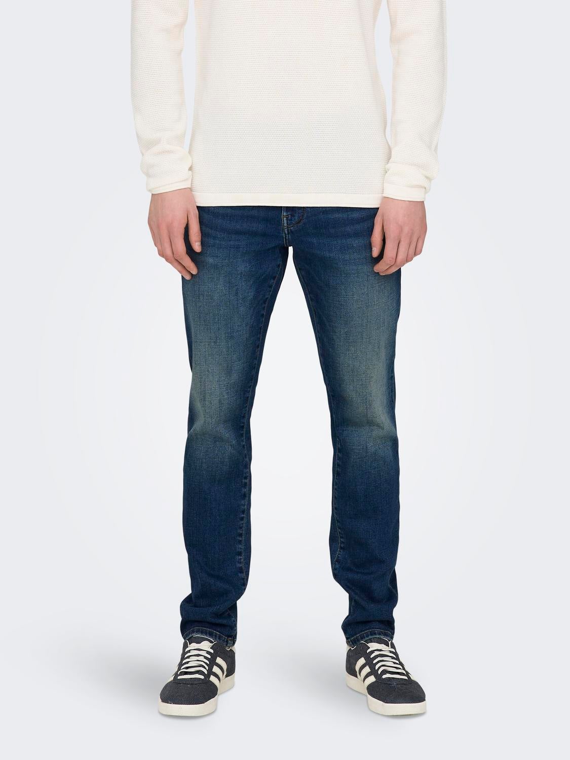ONSLOOM Slim Fit Jeans Dark Medium Blue Denim
