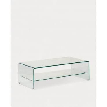 the masie Rechteckiger Couchtisch aus Gehärtetem Glas Endil Transparentes Glas