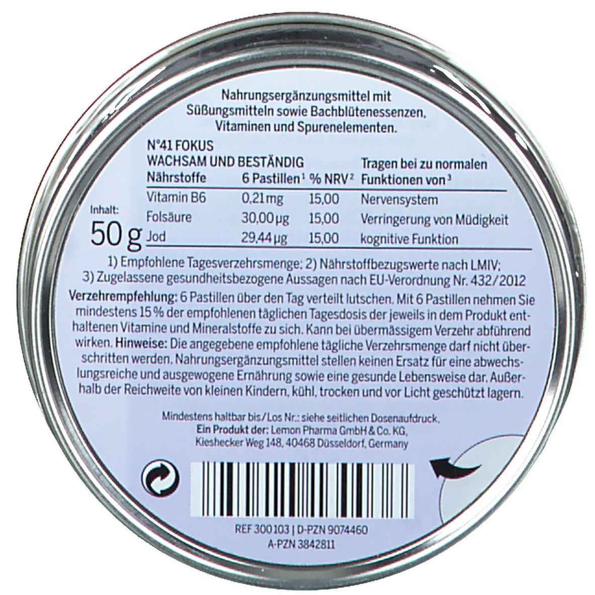 No. 41® Konzentration Original Bachblüten Pastillen