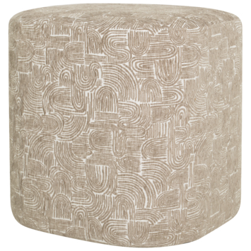 KARWEI poef Noé beige stof