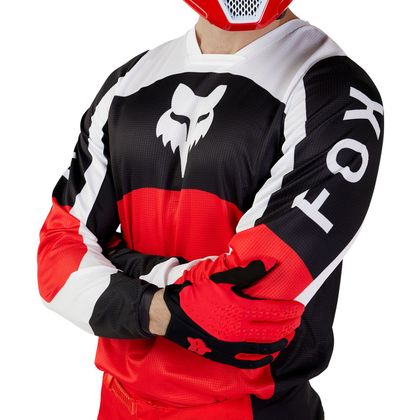 Maillot cross Fox 180 - NITRO 2024 - Rouge / Blanc