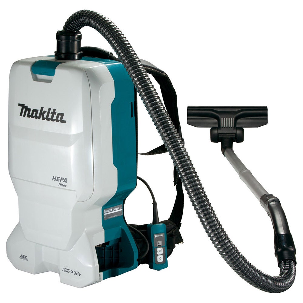 Kit de aspirador de pó costal MAKITA 18V sem escovas com 2 baterias de 5,0Ah DVC660T2X1