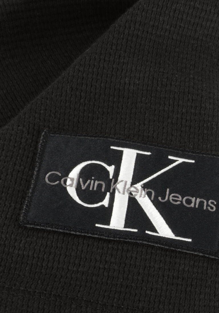 CALVIN KLEIN zwarte calvin klein t-shirt badge waffle tee