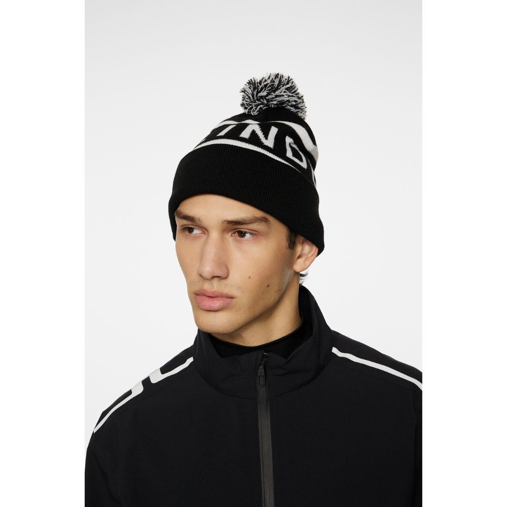 Stripe Beanie Svart