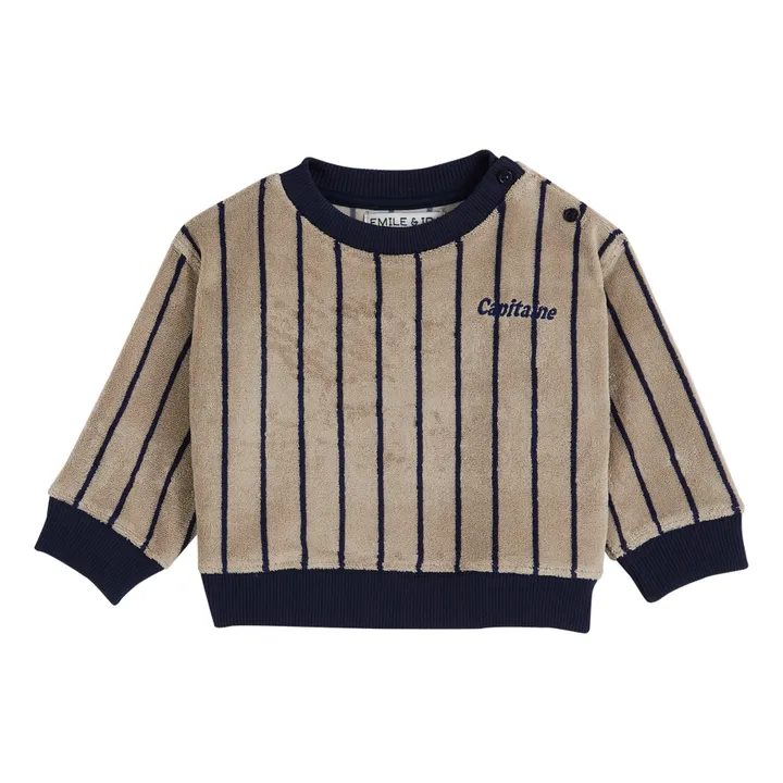 Emile et Ida Sweat Capitaine Eponge | Taupe