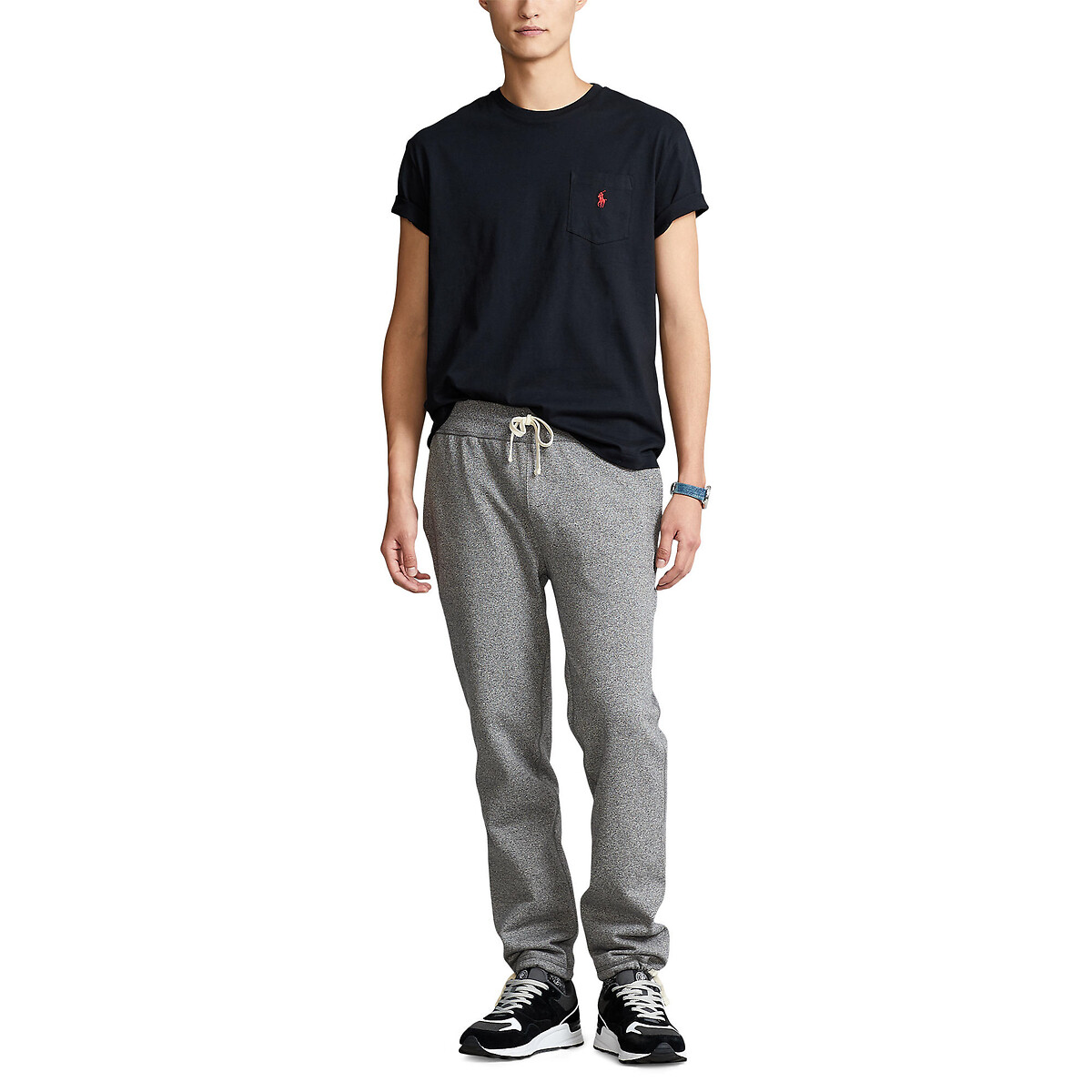 POLO RALPH LAUREN<br>Camiseta de gola redonda em malha de algodão