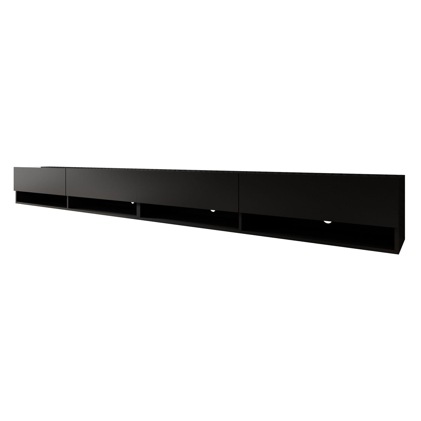 Asino - TV-Meubel - Mat zwart - 280 cm