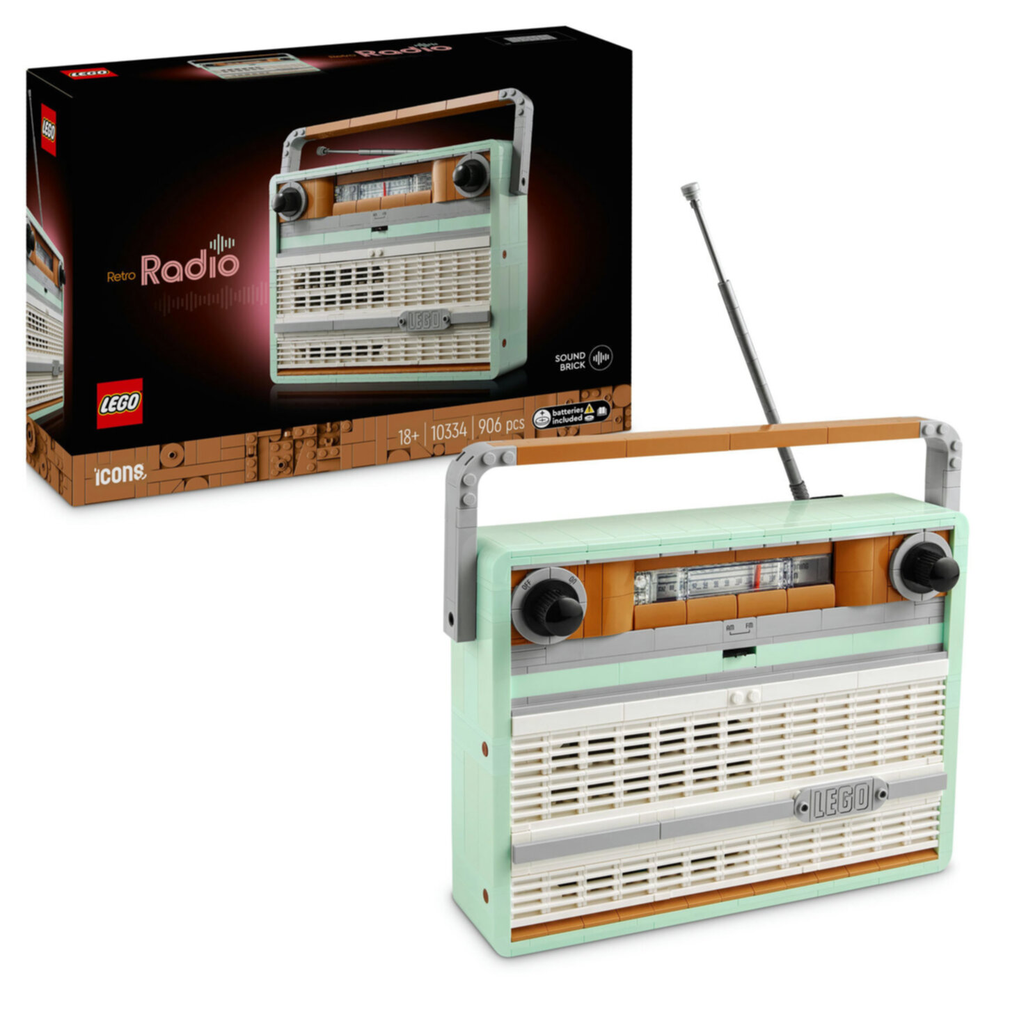 LEGO® Icons Retro Radio Music Home Decor Building Set 10334