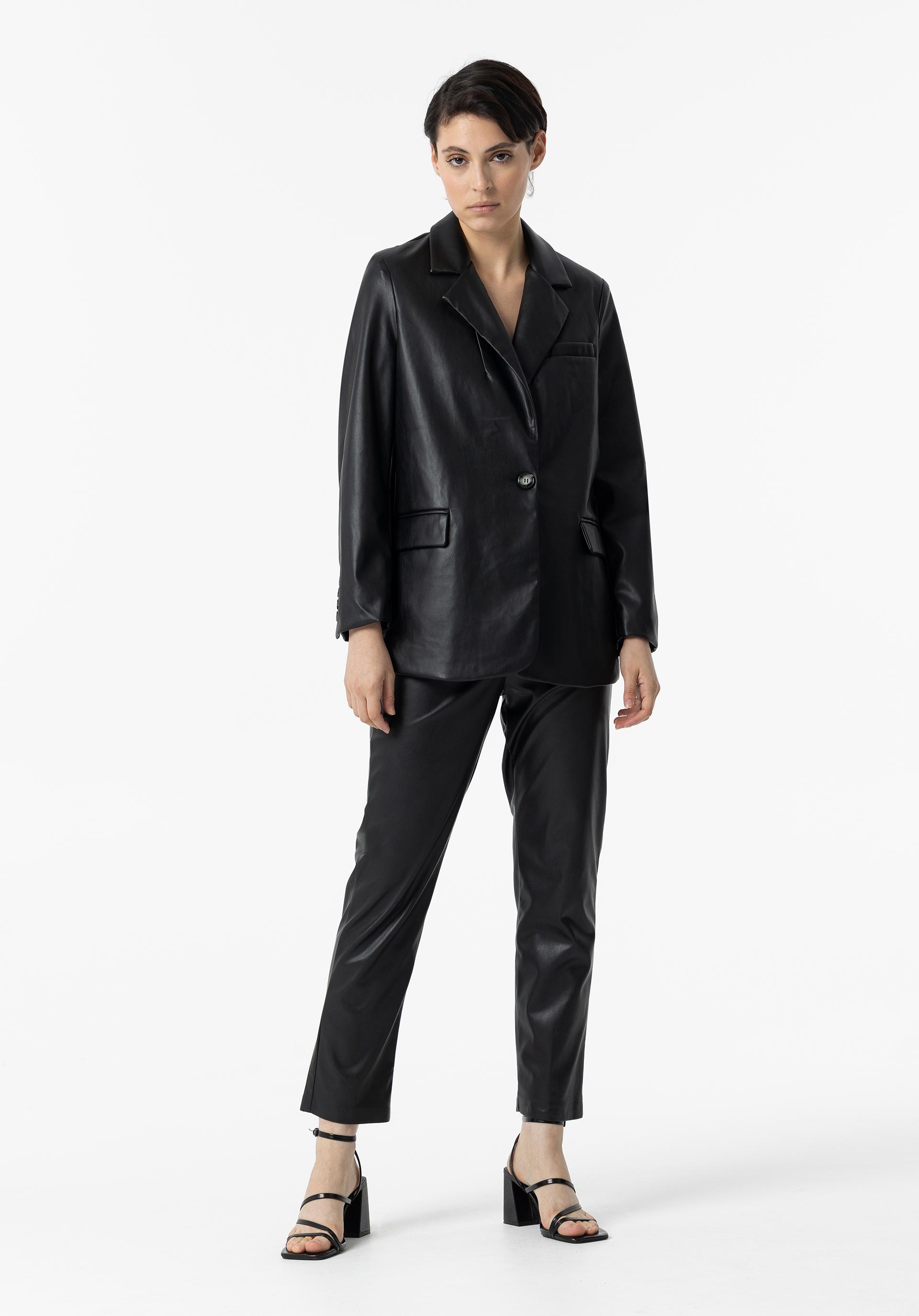 Blazer Efeito Pele