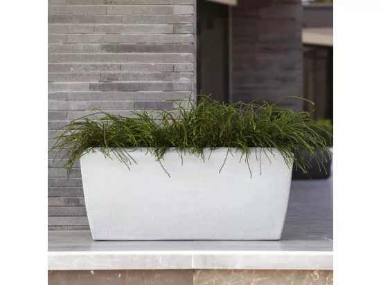 Jardinière rectangulaire Arc Granite 90x35x40 cm Ivoire