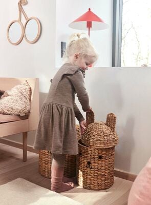OYOY Bear & Rabbit Oppbevaringskurv 2-pack, Nature