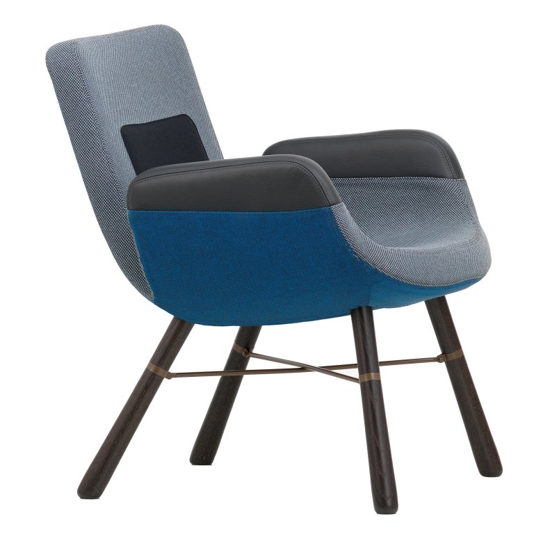 Vitra East River Chair fauteuil stofmix groen
