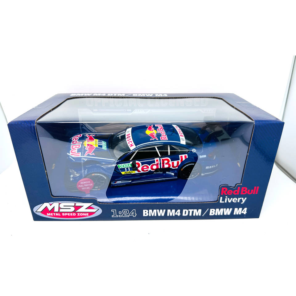 BMW M4 DTM Red Bull die-cast auto met licht en geluid - 1:24