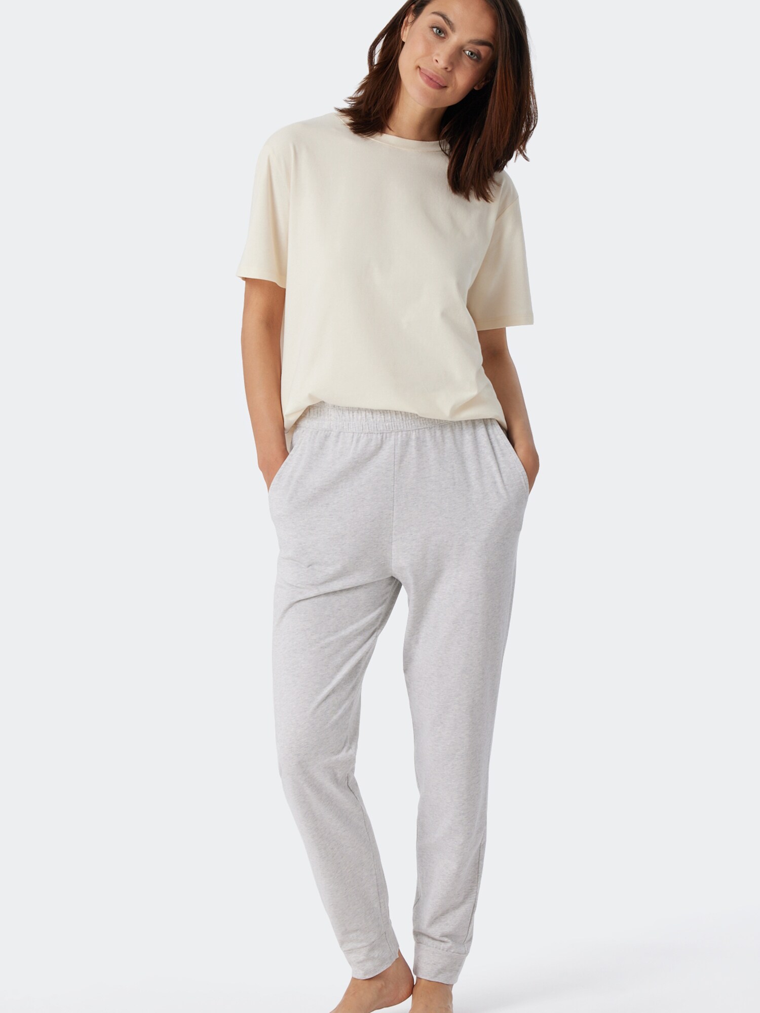 Schiesser Damen Pyjamahose Mix & Relax lang