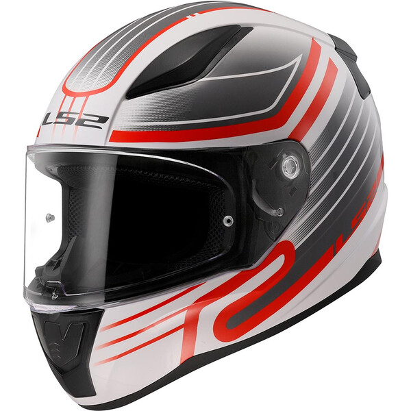 LS2 - Casque FF353 Rapid II Circuit Blanc / Gris / Rouge / Brillant
