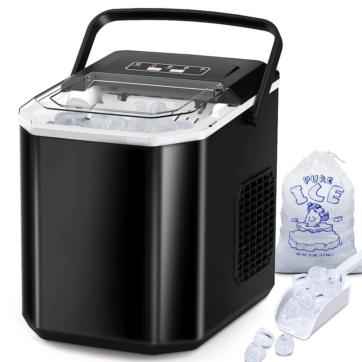 Machine a glaçons 12kg en 24h 120W noir Vendos85