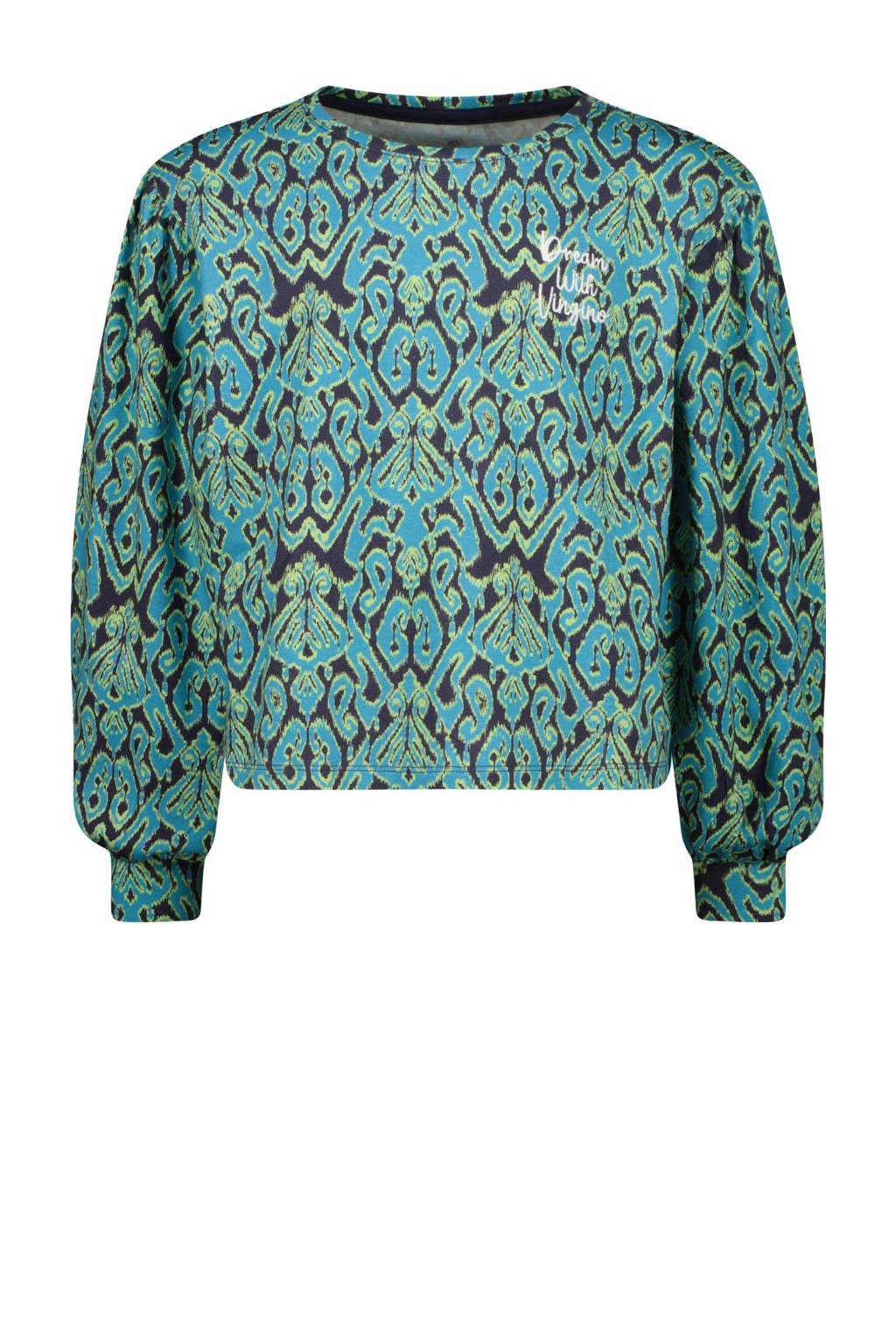 Vingino pyjama Welra met all over print blauw/zeegroen