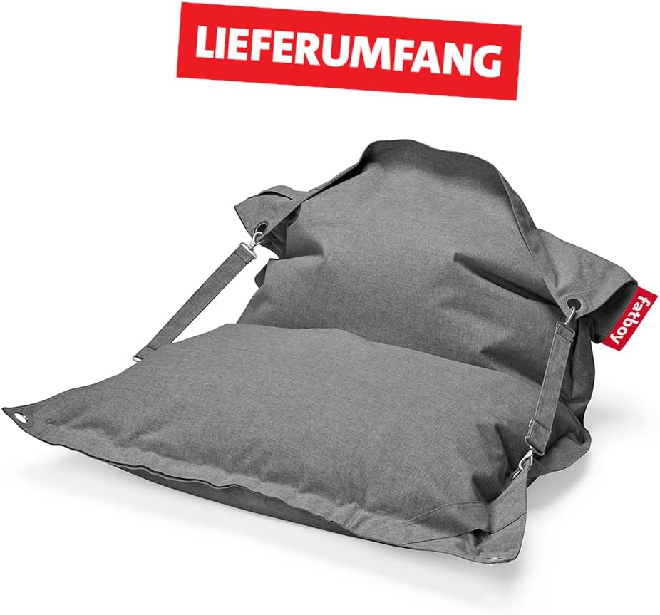 Fatboy Buggle-up Outdoor Sitzsack Rock Grey - Garten Bean Bag - Sitzsack für draußen - 185 x 135cm