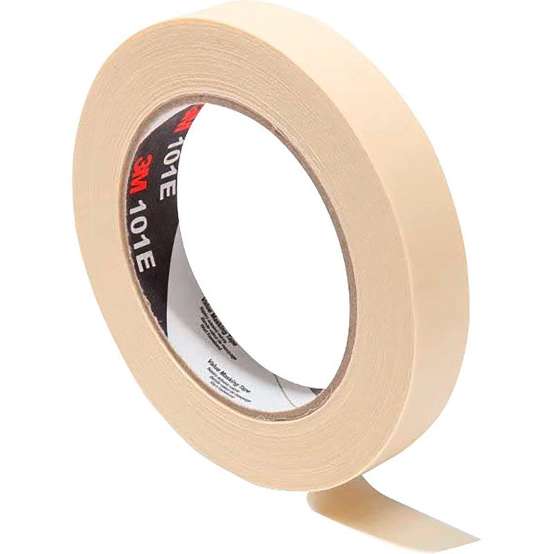 Ruban adhésif de masquage papier crêpé 3M™ 101E, beige, 18 mm x 50 m