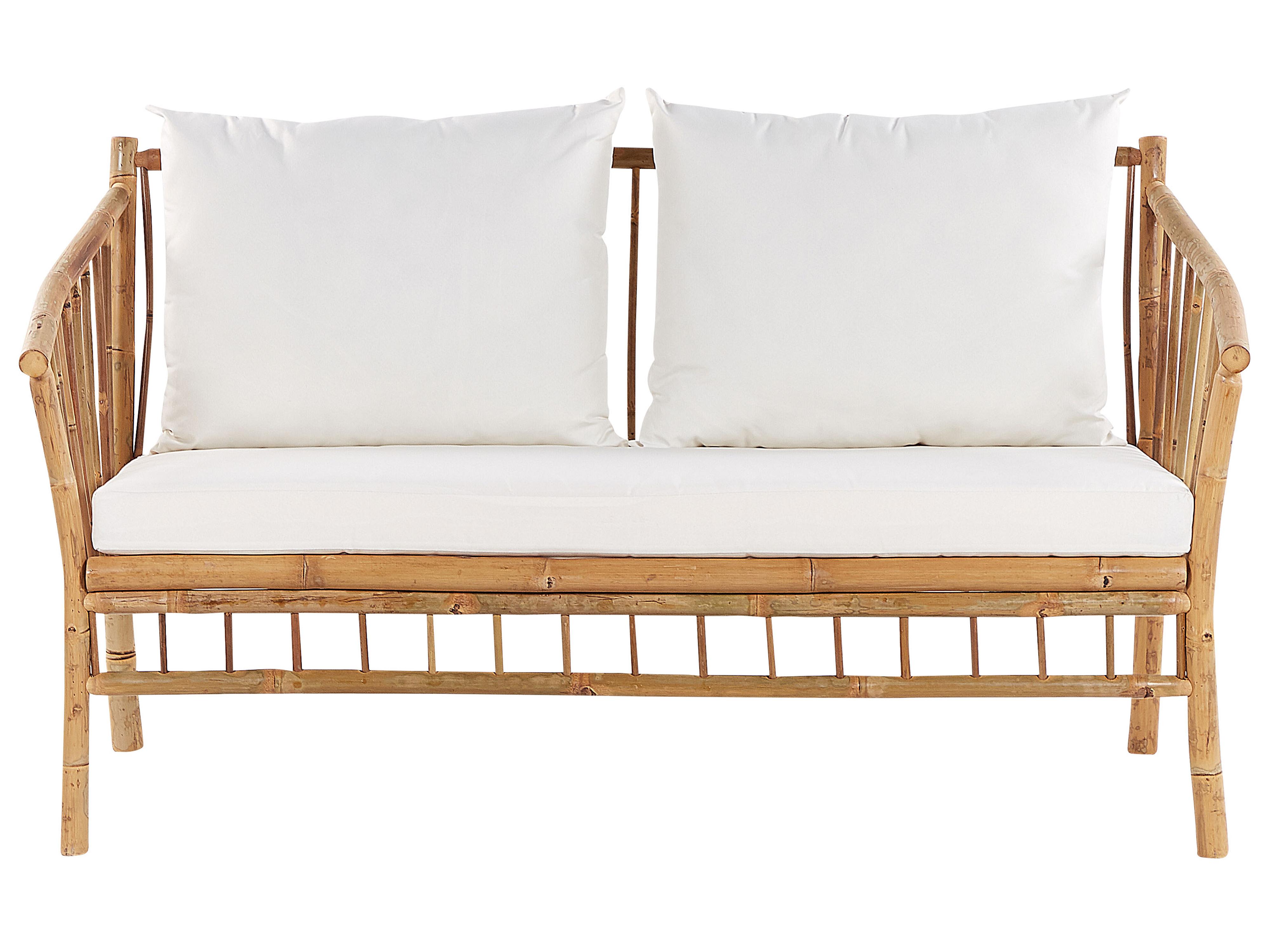 Loungeset met tafel 4-zits MAGGIORE Bamboehout Lichtbruin