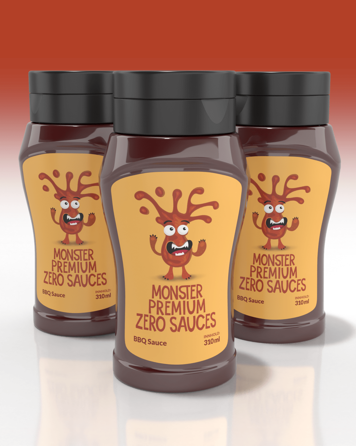 Monster Premium Zero Calorie Sauces - BBQ - TREPAKNING!