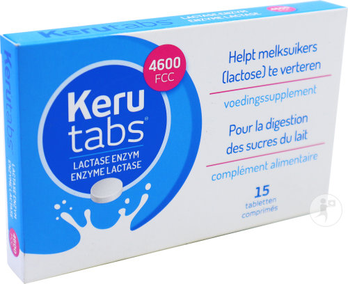 Kerutabs Pour La Digestion Des Sucres Du Lait 15 Comprimés