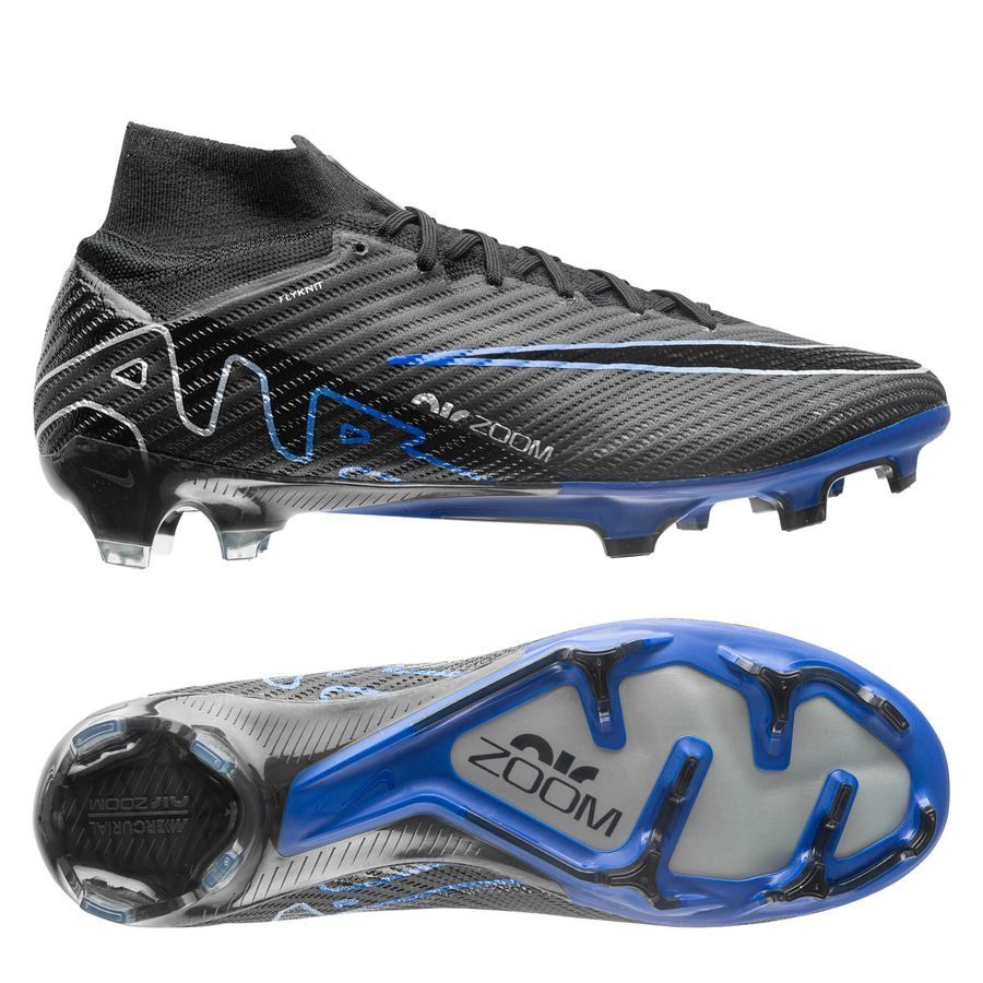 Nike Air Zoom Mercurial Superfly 9 Elite FG Shadow - Noir/Chrome/Bleu
