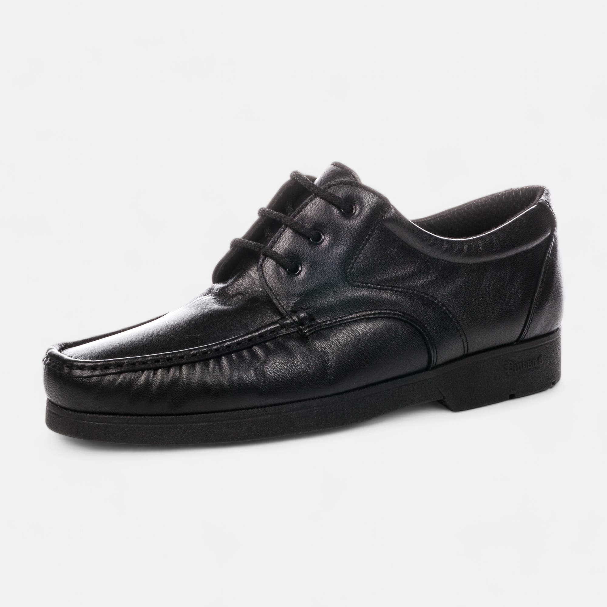 Derbies pieds sensibles Homme en cuir noir