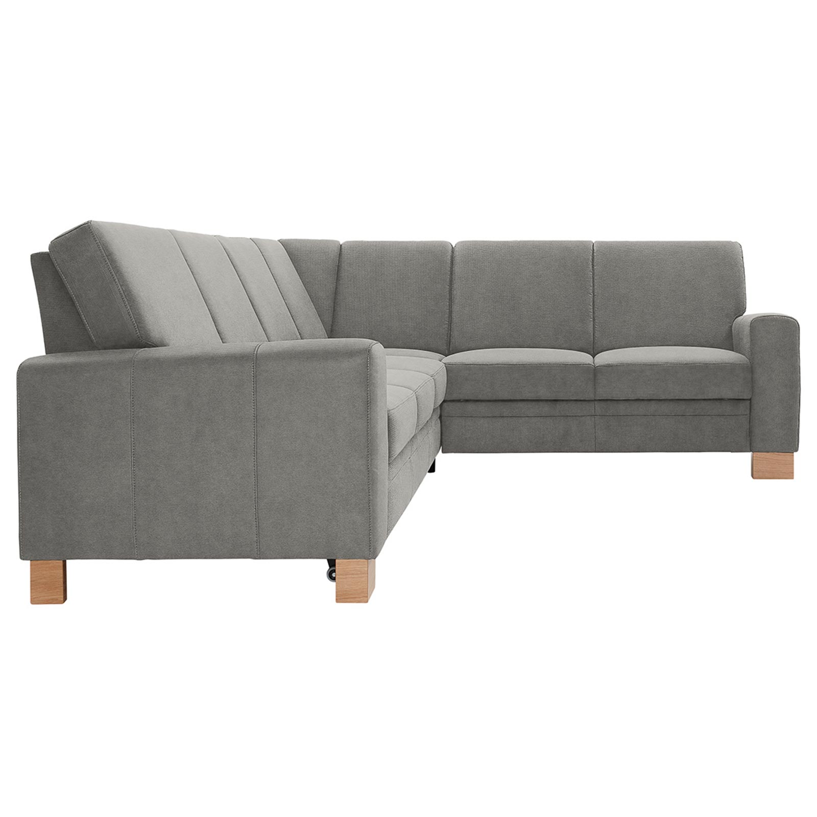 polsterpower Ecksofa - Belle silver - Basismodell - rechts