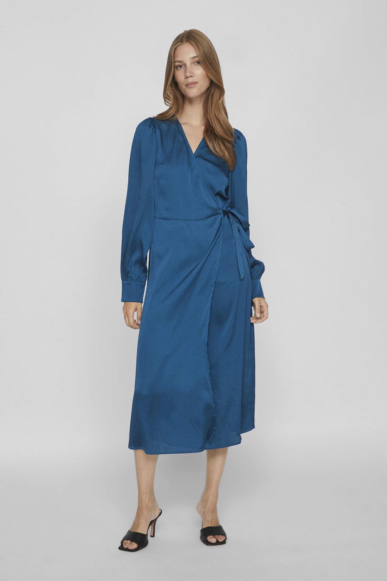 Vestido midi de cetim