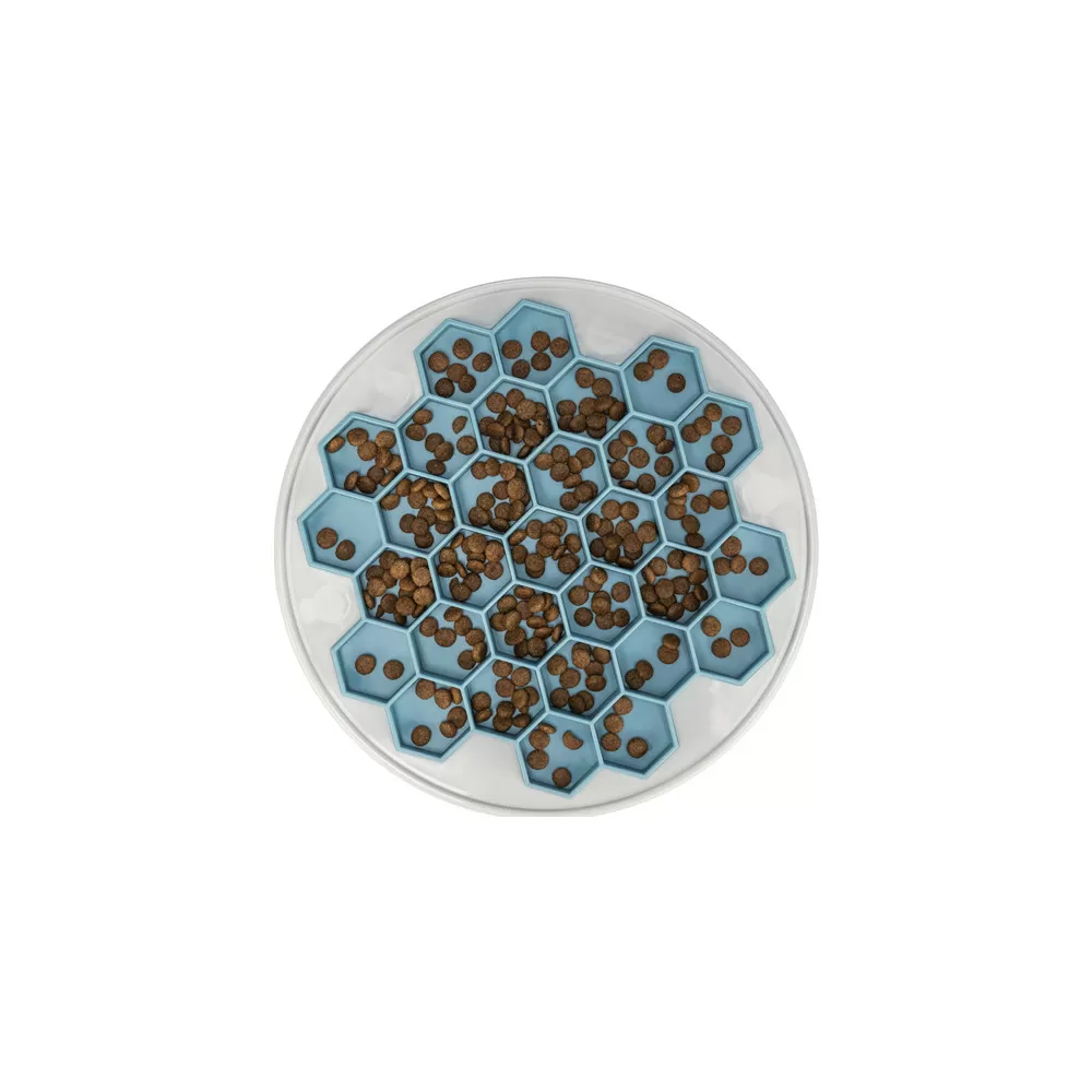Trixie slikkemåtte til hund i TPE plast 30 cm - blå/grå
