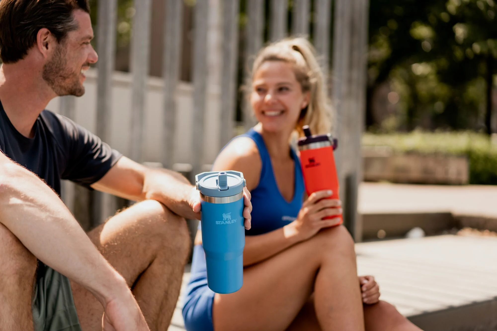 Stanley  The IceFlow™ Flip Straw termokop, Azure - 0,89 L.
