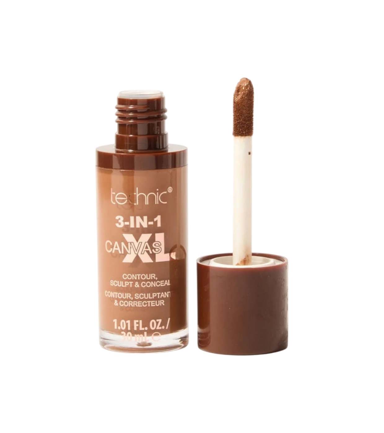 Technic Cosmetics - Corretivo líquido 3-IN-1 Canvas XL -  Chestnut
