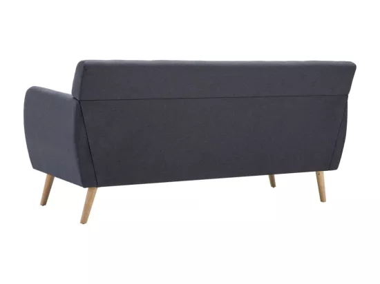 Canapé à 3 places Revêtement en tissu 172x70x82 cm Gris foncé