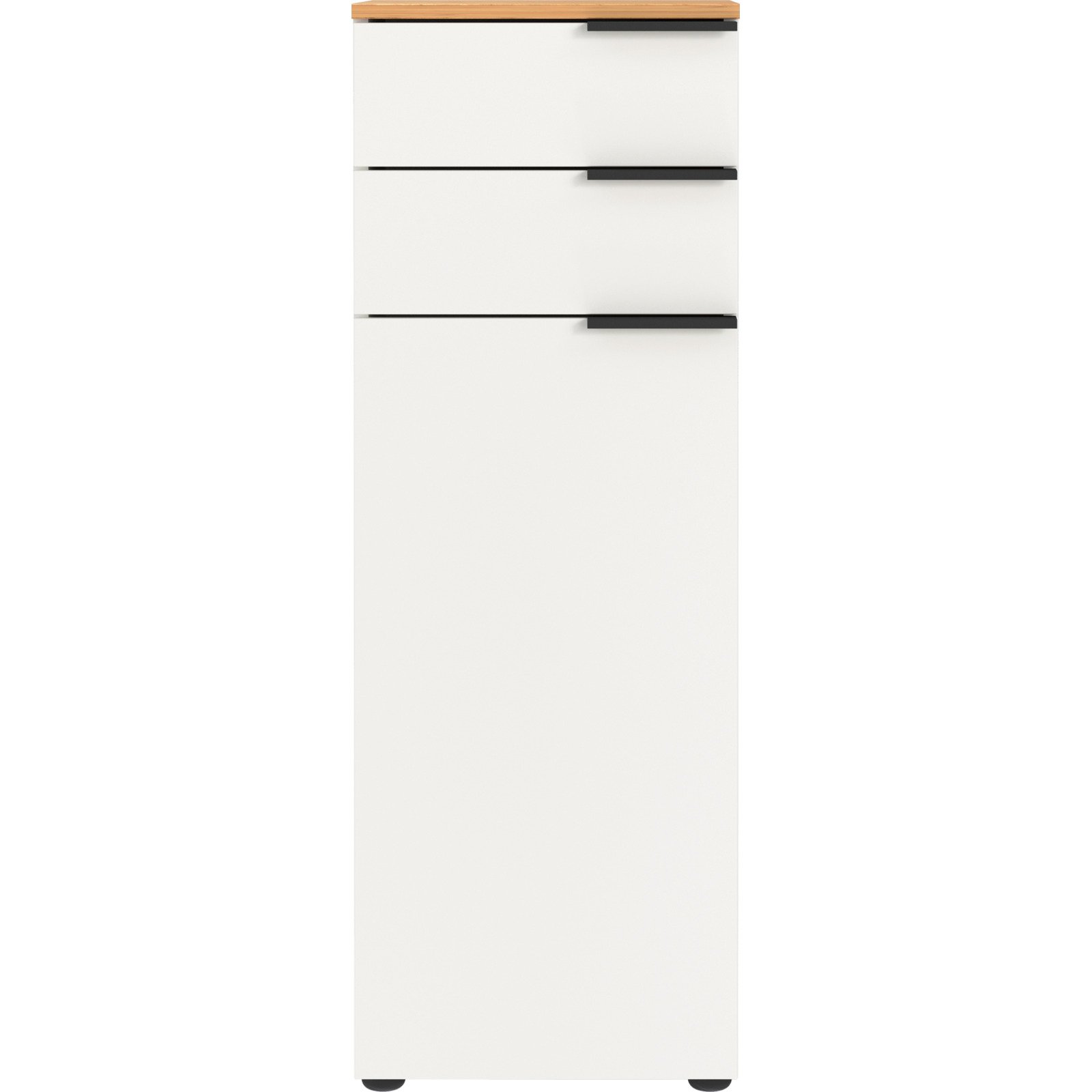 Badkommode Menen Dekor weiss/Eiche 39 x 111 x 34 cm