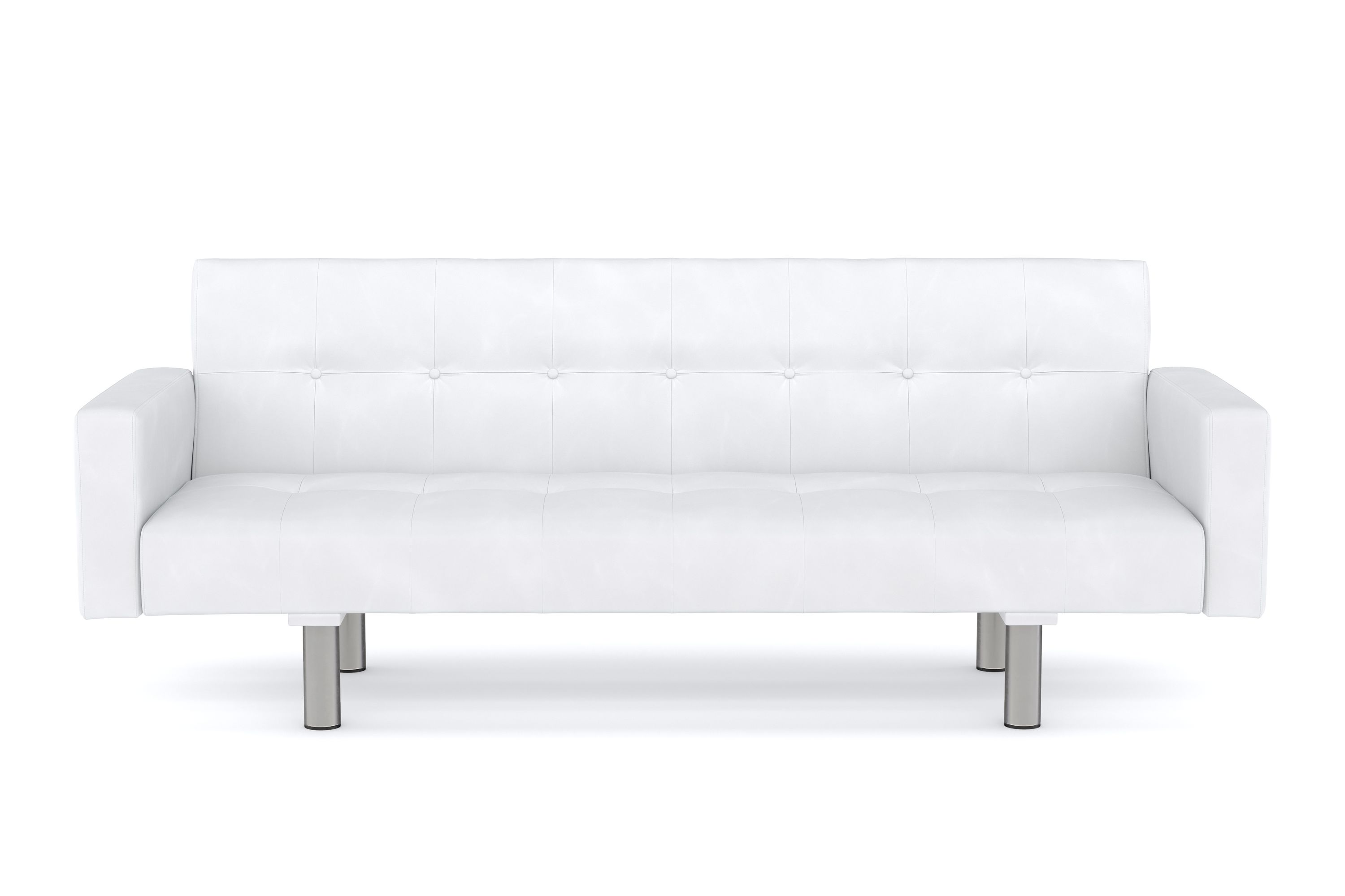 Schlafsofa Leder YALE weiss