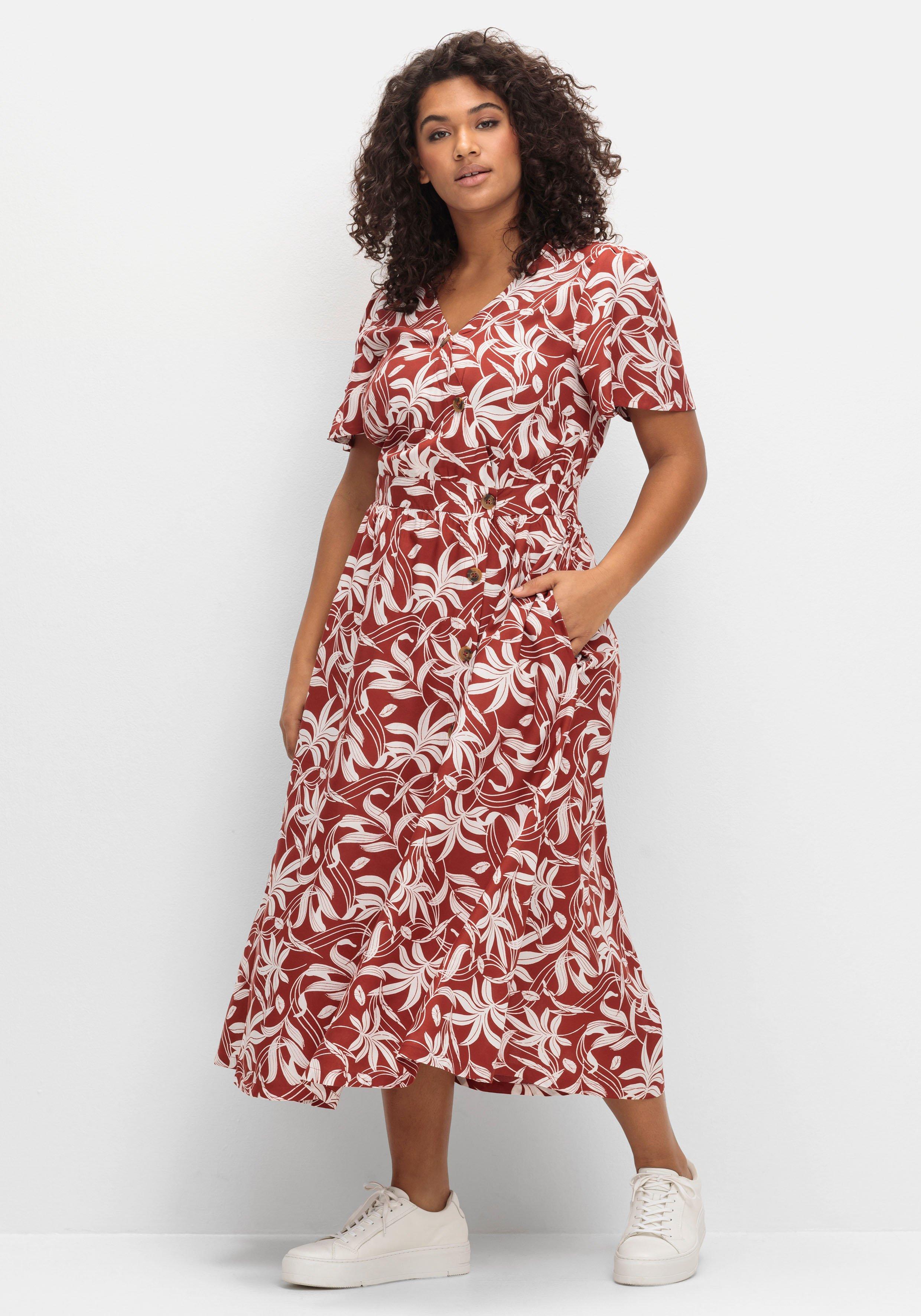 Maxikleid mit Blumen-Alloverprint