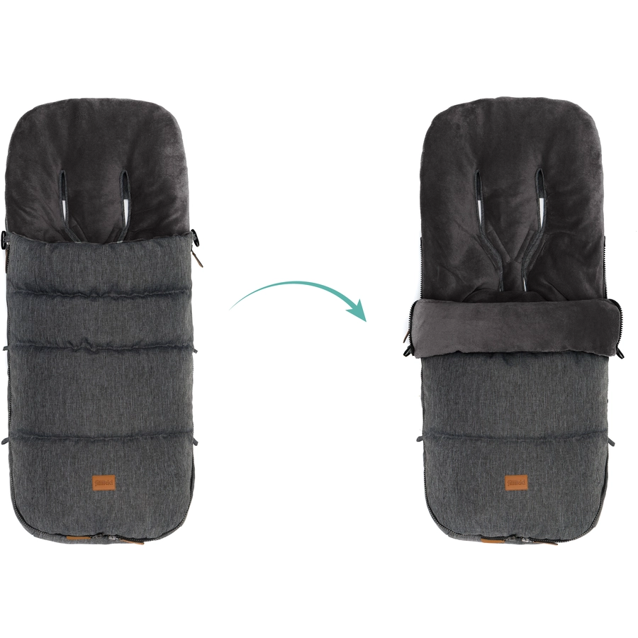 fillikid Winterfußsack Kinley Melange Hellgrau