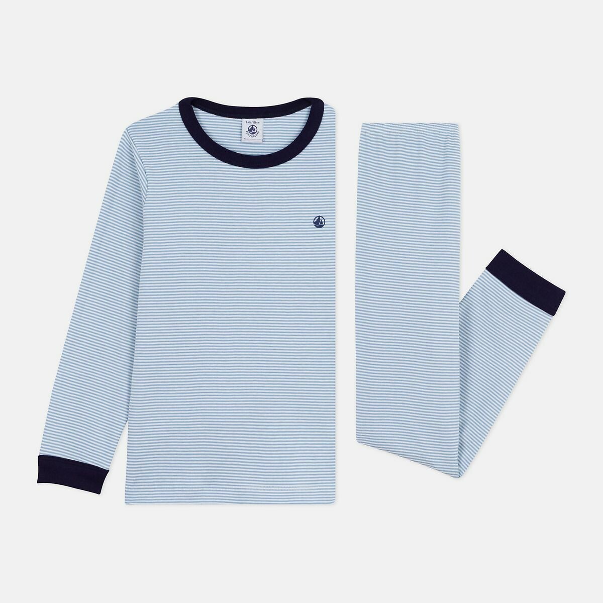 PETIT BATEAU<br>Pijama infantil em algodão listrado