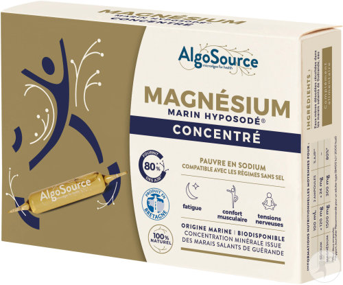 Algosource Magnésium Marin Hyposodé Concentré Ampoules 20x10ml