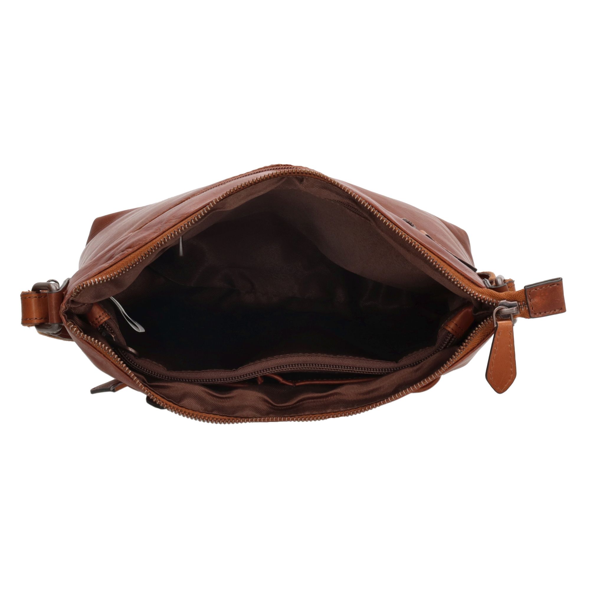 Genicci Noble Schoudertas Freud Cognac